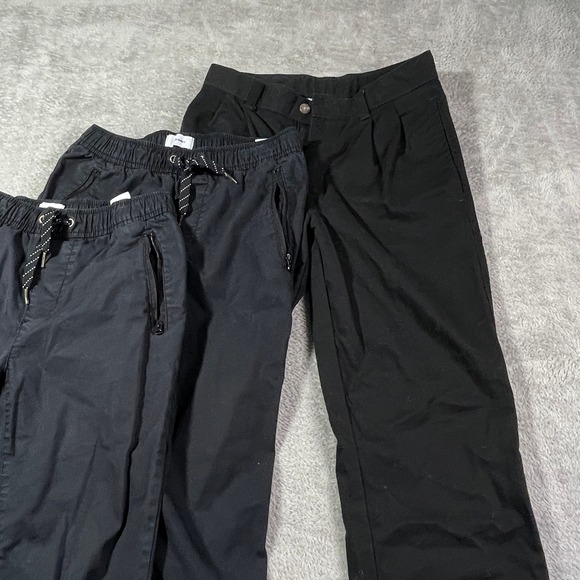 Bundle Old Navy Chaps Boys‎ Pants School Uniform Black Adjustable Waist 10-14 - Picture 2 of 9